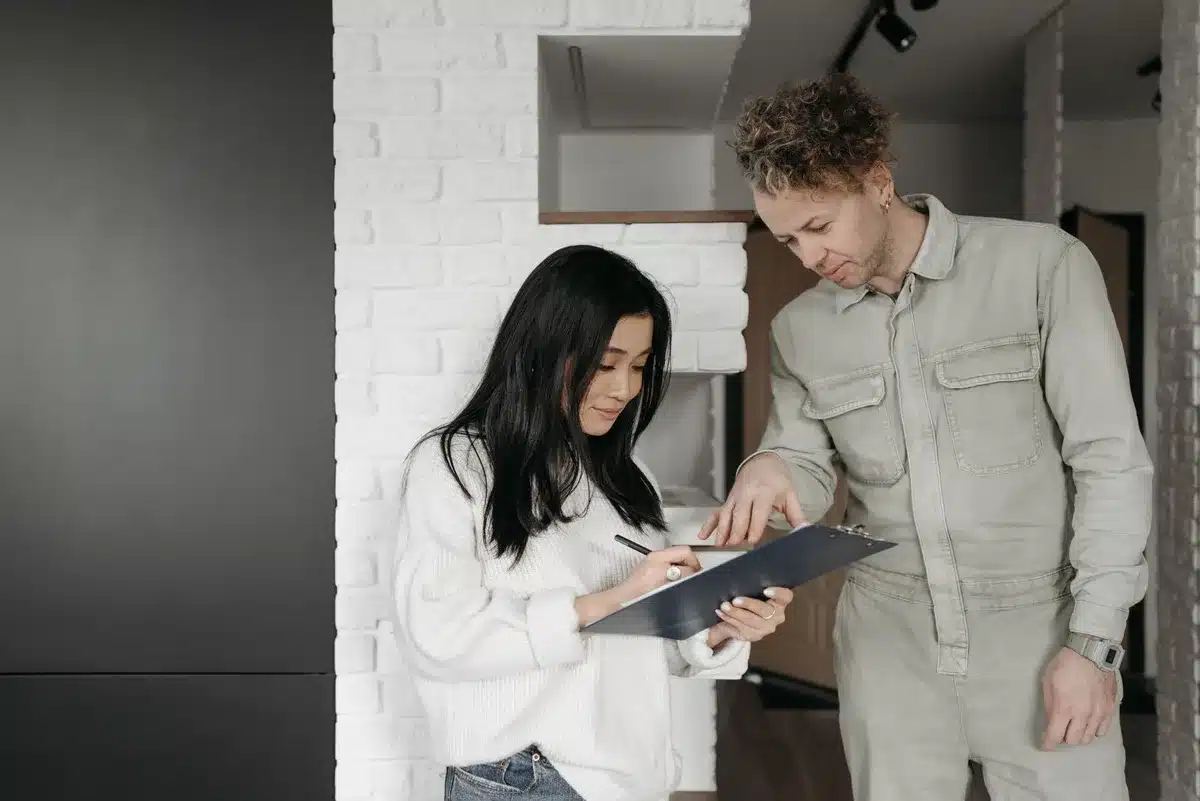 Vérification d'un devis de rénovation avant signature avec documents professionnels