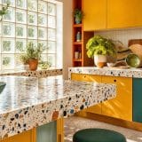 Terrazzo et pavé de verre réinventent la déco vintage dans nos maisons