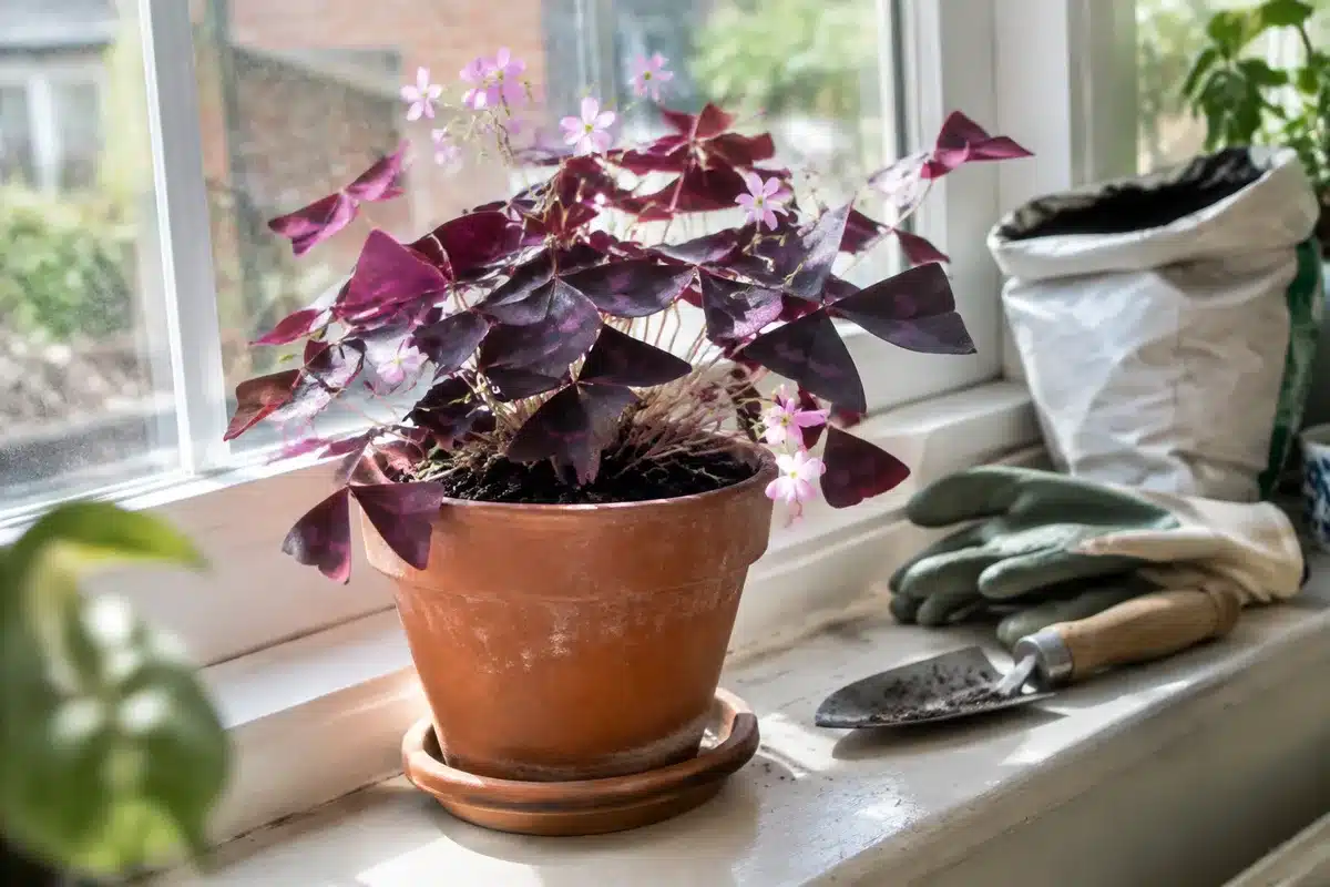Comment cultiver et entretenir l'oxalis triangularis pourpre en pot ?