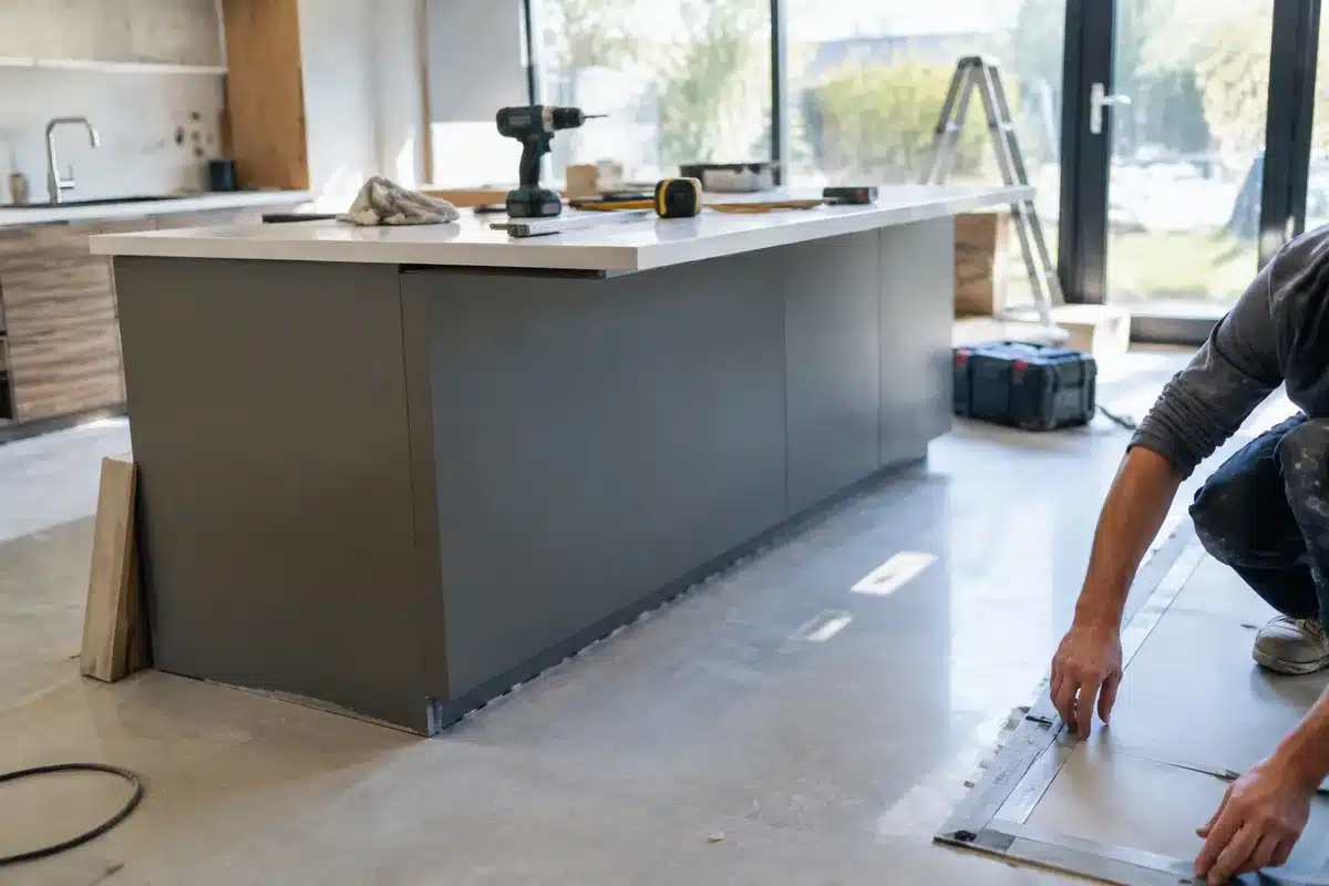 Installer un îlot central dans la cuisine : étapes, contraintes et erreurs à éviter